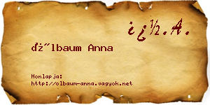 Ölbaum Anna névjegykártya